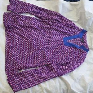 Geometric Patterned Long Sleeve Top